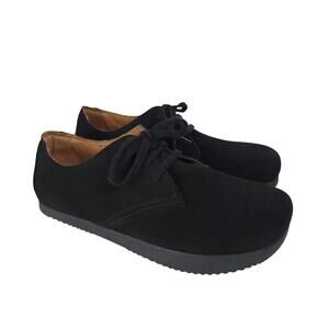 Kalso Earth Shoe Faroe Lokah Men 10.5 Black Suede Lace Up Derby